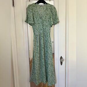 & Other Stories Sage Green Floral Maxi Dress